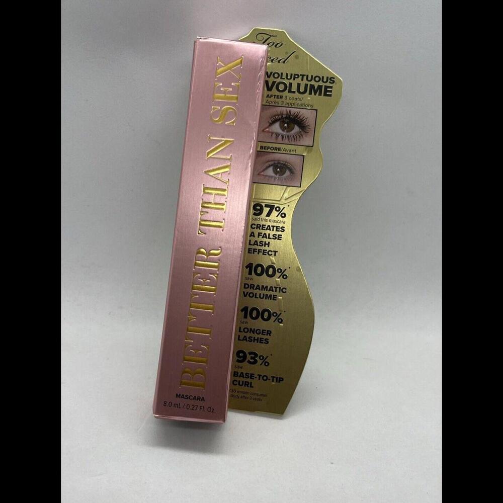 TOO FACED Better Than Sex Volumizing Mascara .27oz Full Size, Brand New Box